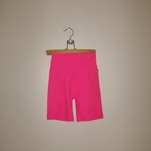 Hot pink biker shorts